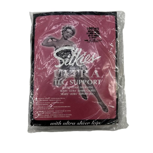 Silkies Women's Size XL Pantyhose Ultra TLC Support Mocha New In Package - Picture 2 of 7